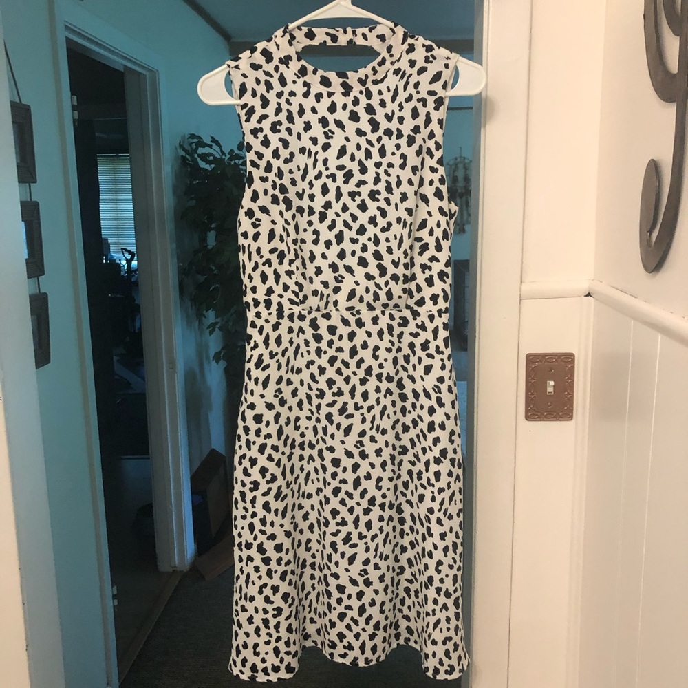NORDSTROM-Dalmatian Print Knee-Length Dress🐾
